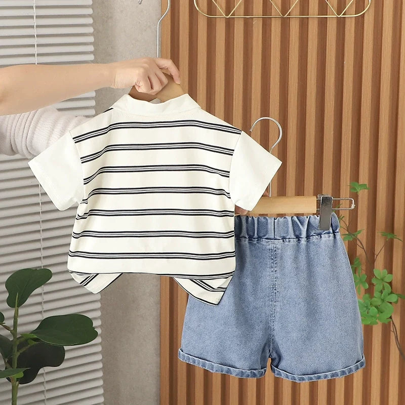 Conjunto Infantil Masculino Polo Lístras