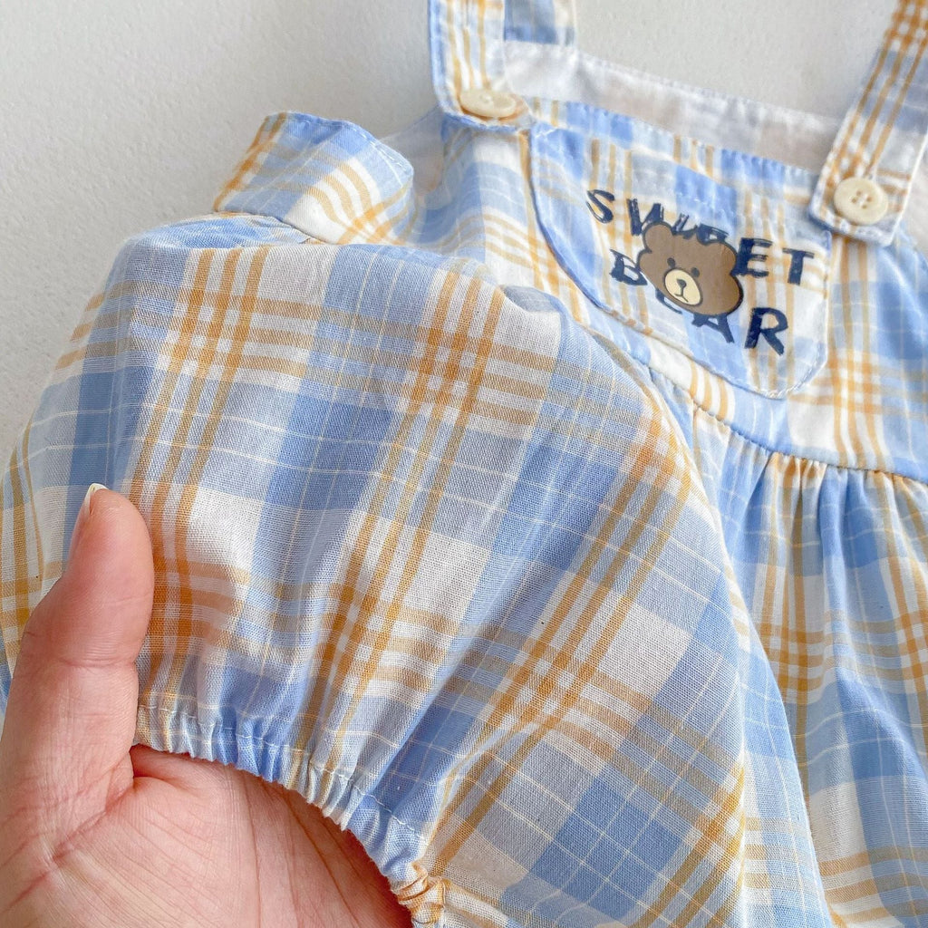 Body Infantil Xadrez Ursinho
