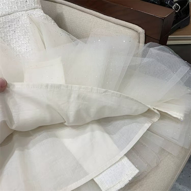 Conjunto Infantil Feminino Pérolas e Tule