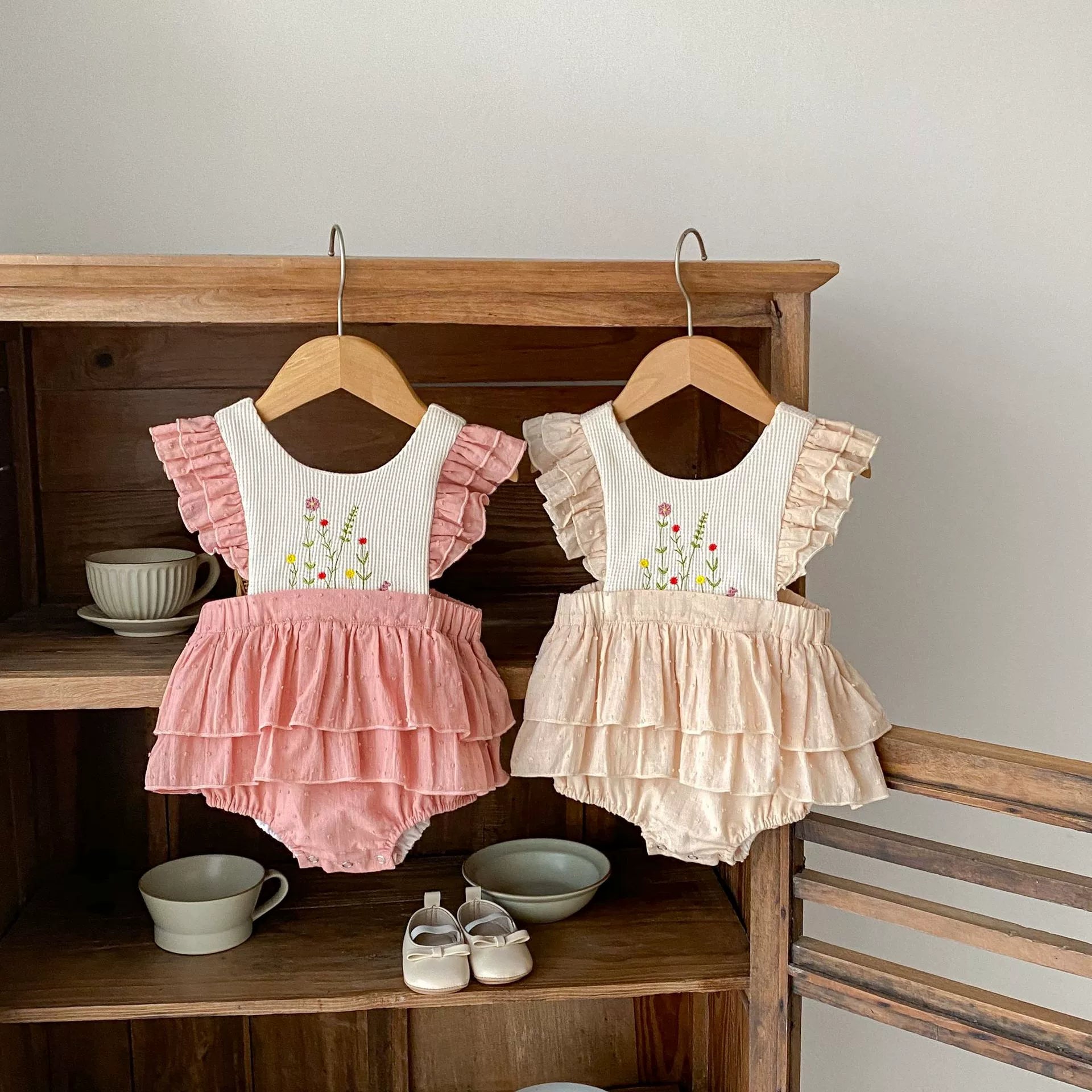 Body Infantil Feminino Florzinhas Camadas