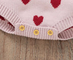 Body Infantil Tricô Corações