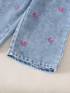 Conjunto Infantil Jeans Lacinhos