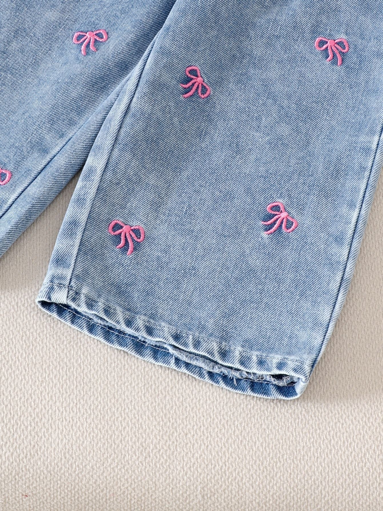 Conjunto Infantil Jeans Lacinhos