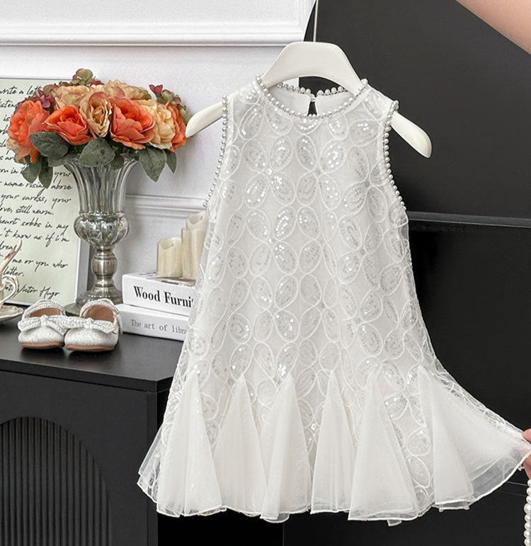 Vestido Infantil Flores Brilhantes