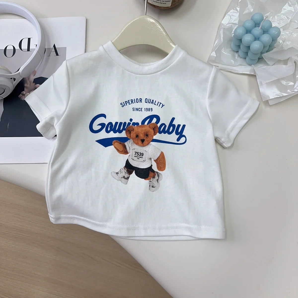 Conjunto Infantil Feminino Ursinho e Xadrez