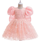 Vestido Infantil Borboletinhas Brilhante