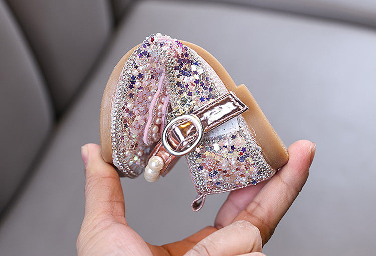 Sapato Infantil Feminino Strass Borboleta