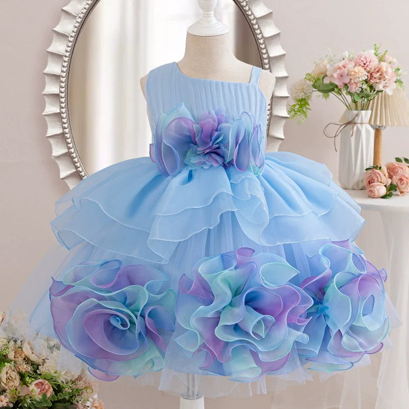 Vestido De Festa Infantil Bufante Floral