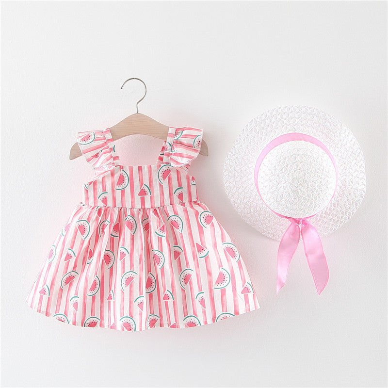 Vestido Infantil Melancia Lacinho