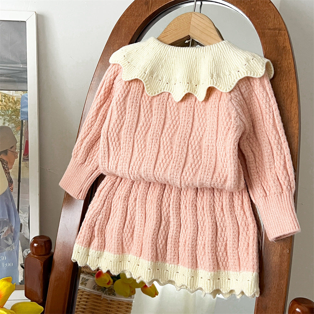 Conjunto Infantil Feminino Tricô Coelhinho
