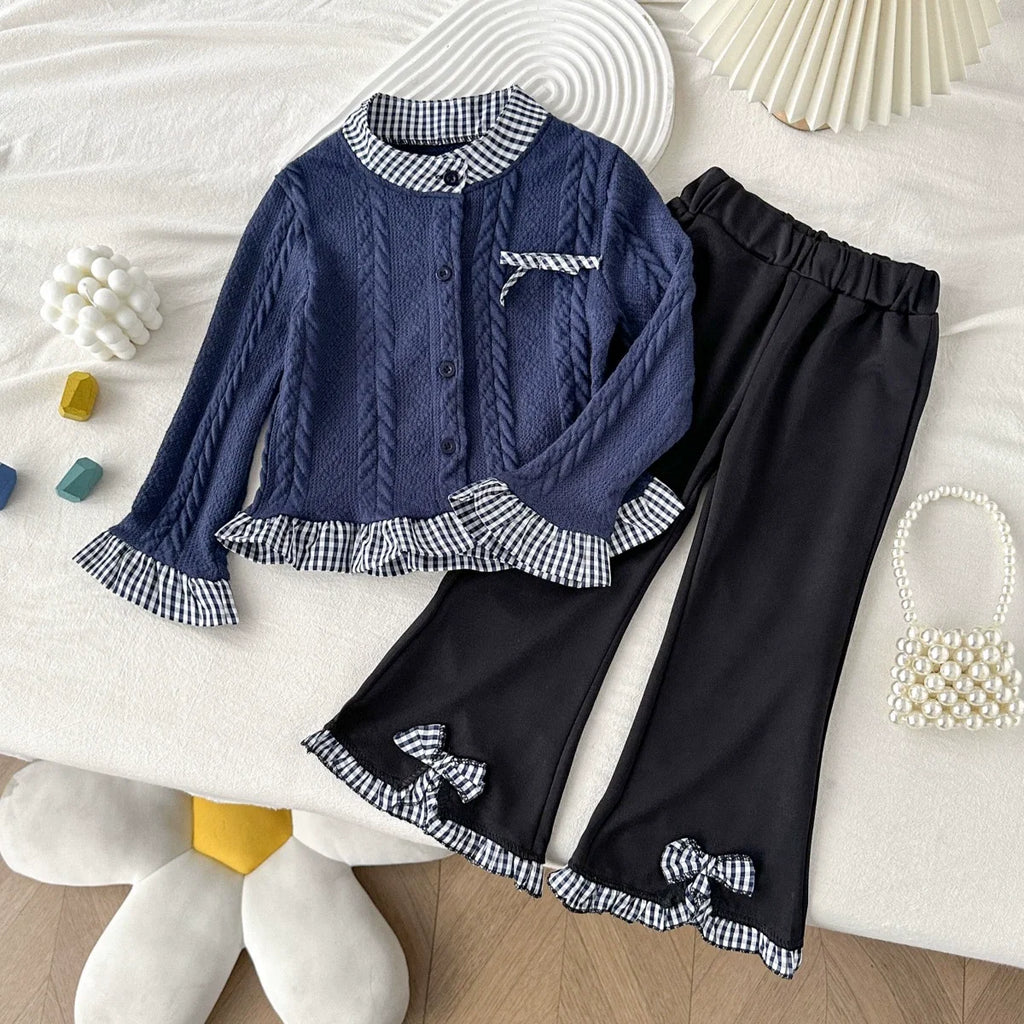 Conjunto Infantil Feminino Inverno Xadrez