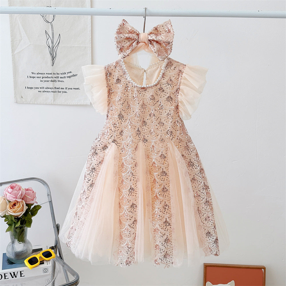 Vestido Infantil Sereia Brilhante