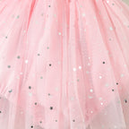 Vestido Infantil Tule  Estrelinhas