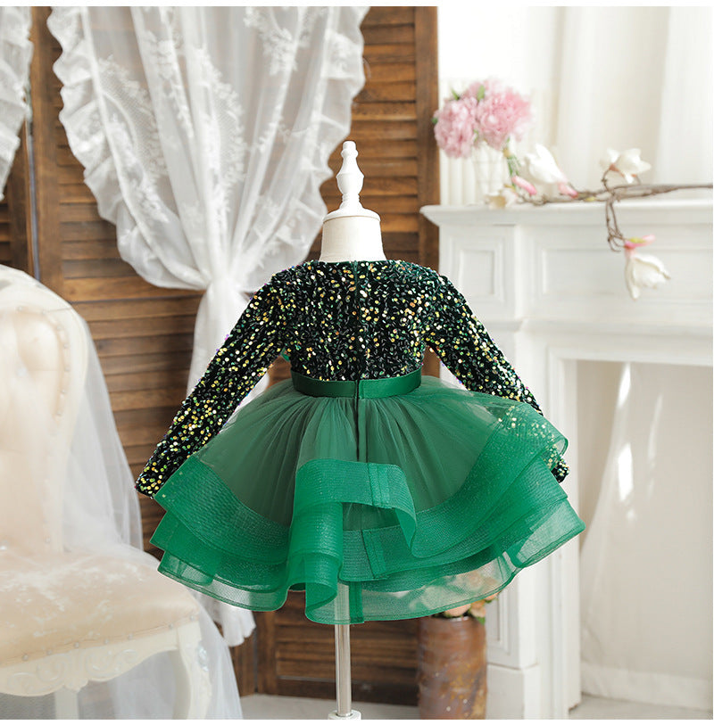 Vestido Infantil De Festa Brilhante