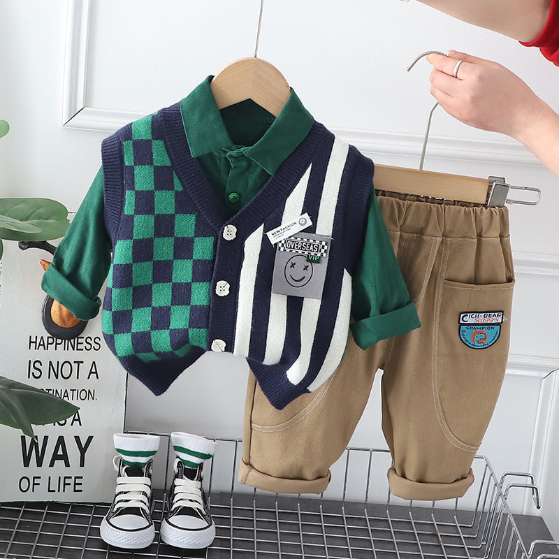 Conjunto Infantil Masculino 3 Peças com colete