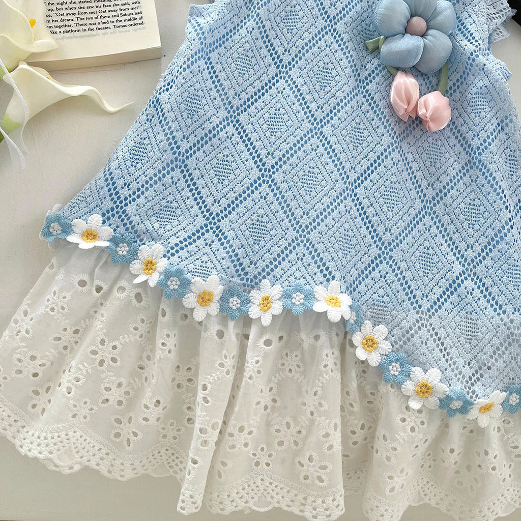 Vestido Infantil Margaridas Barra Lese