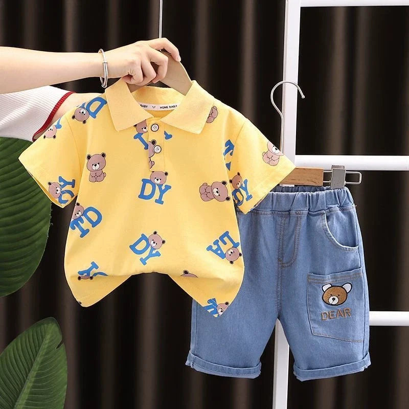 Conjunto Infantil Masculino Polo Ursinhos