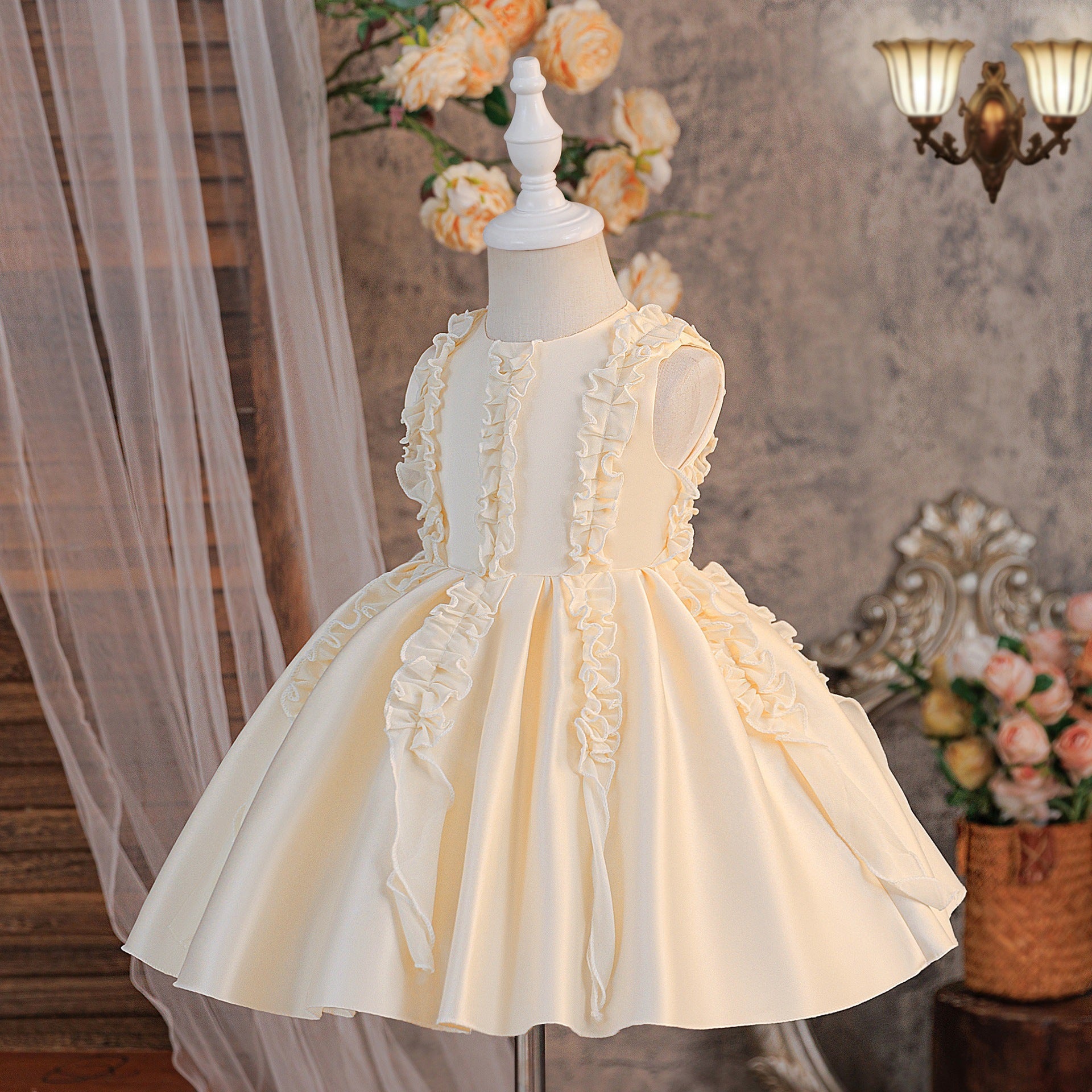 Vestido Infantil de Festa com Detalhes