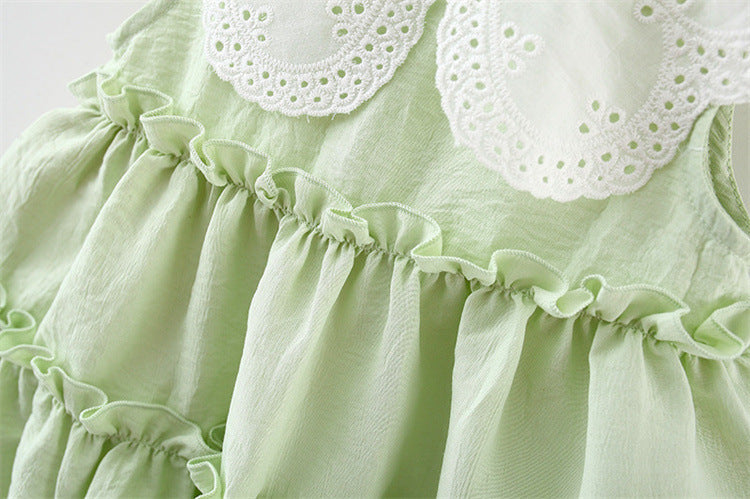 Vestido Infantil Golinha de Renda Camadas