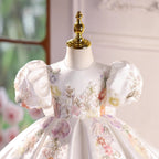 Vestido Infantil de Festa Flores Bufante