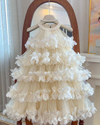 Vestido Infantil Camadas de Flores