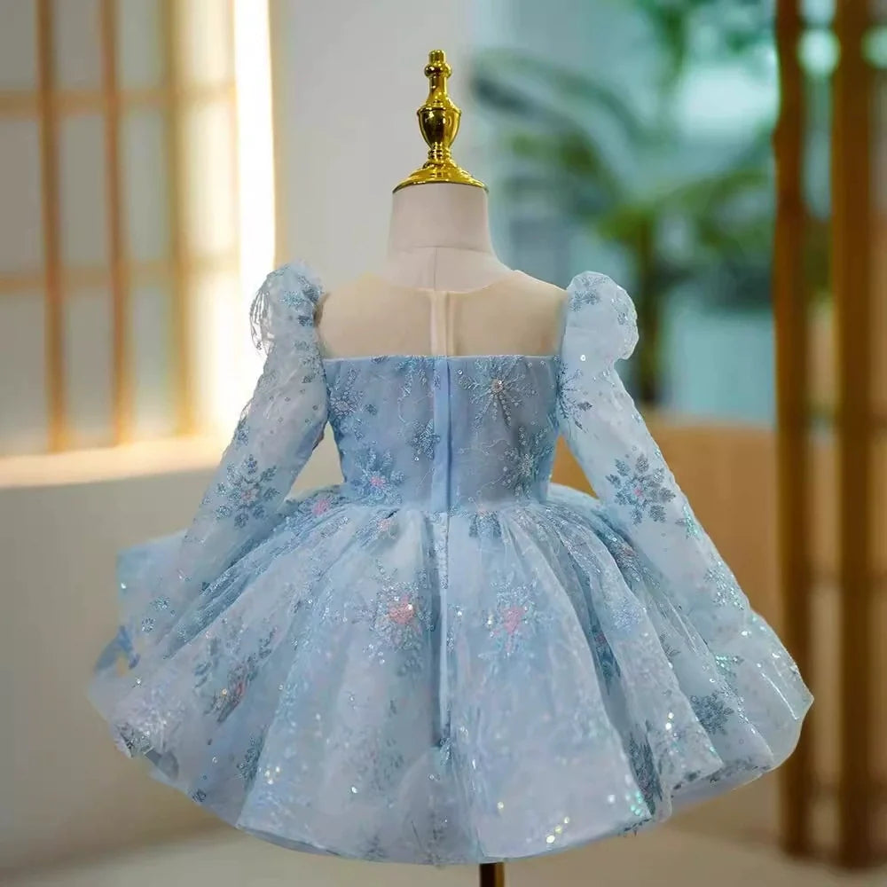 Vestido Infantil Azul Princesa