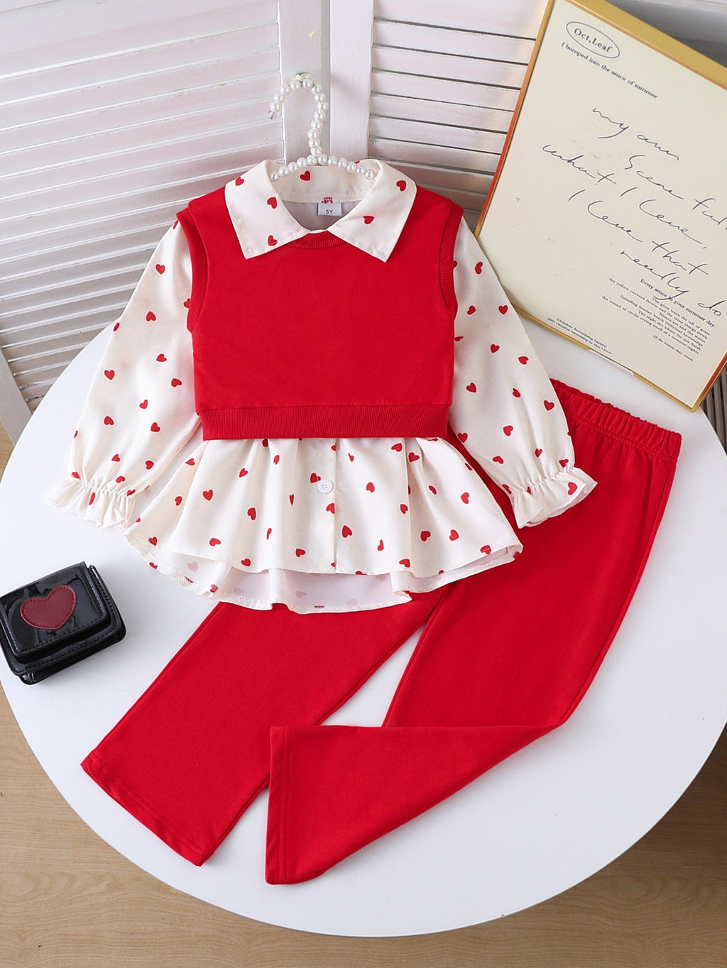 Conjunto Infantil 3 Peças Golinha Corações