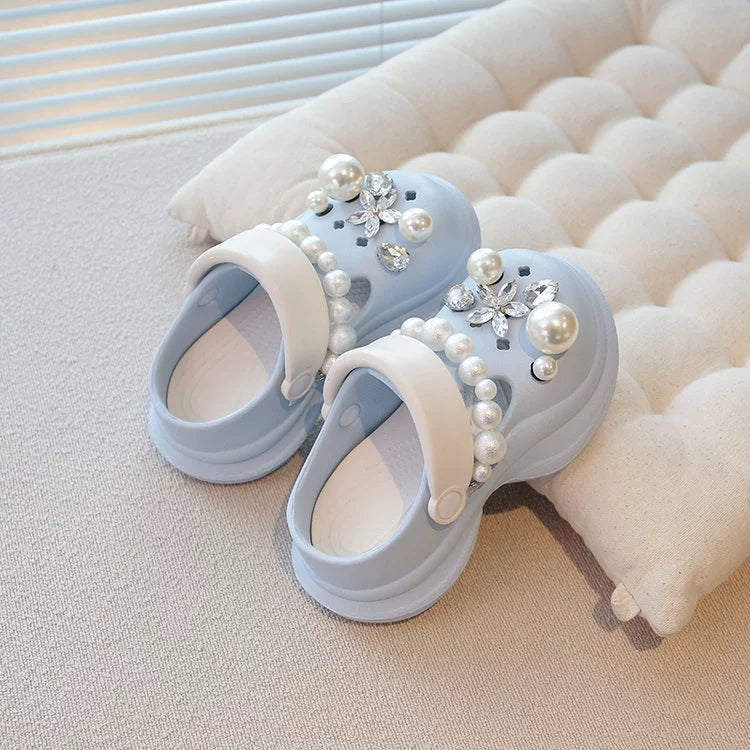 Crocks Infantil Feminino Pérolas
