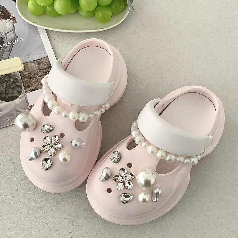 Crocks Infantil Pedrarias e Pérolas