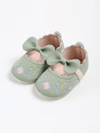 Sapato Infantil Floral Lacinho