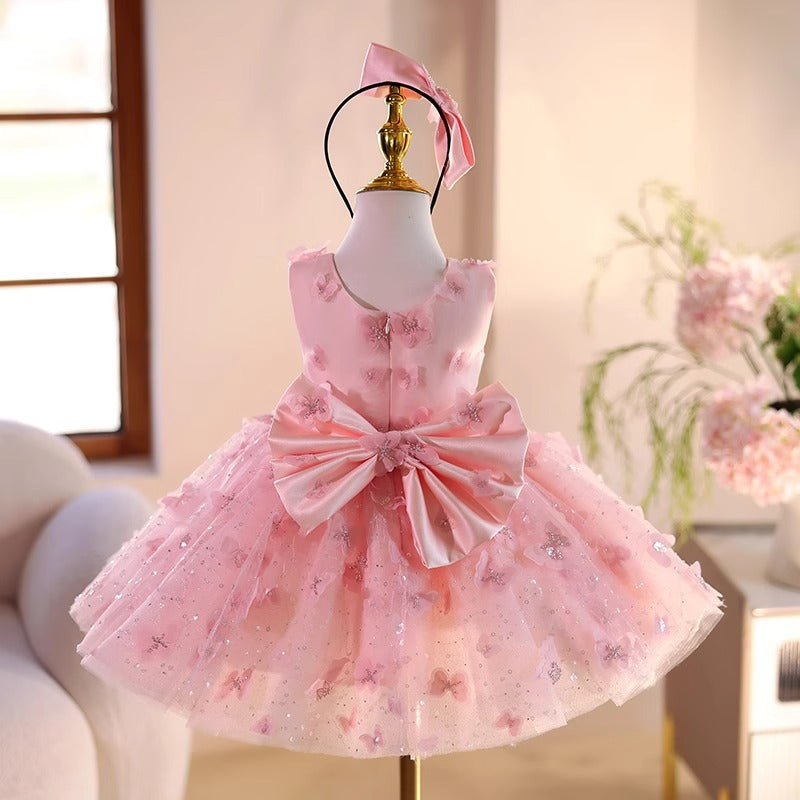Vestido Infantil Tule Florzinhas