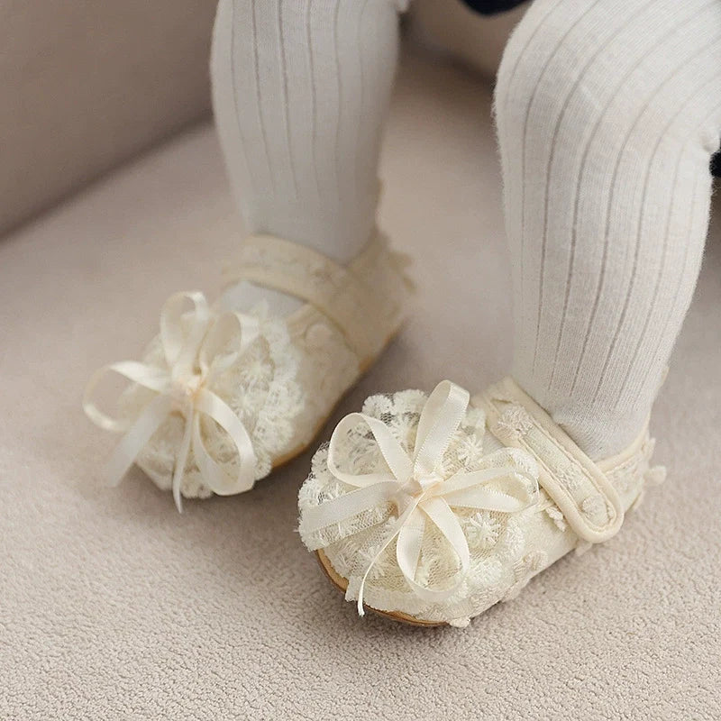 Sapato Infanril Feminino Lacinho Rendadinho