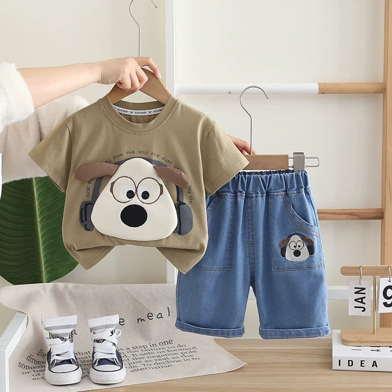 Conjunto Infantil Cachorrinho e Jeans