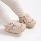 Sapato Infantil Feminino Bordado Florzinhas