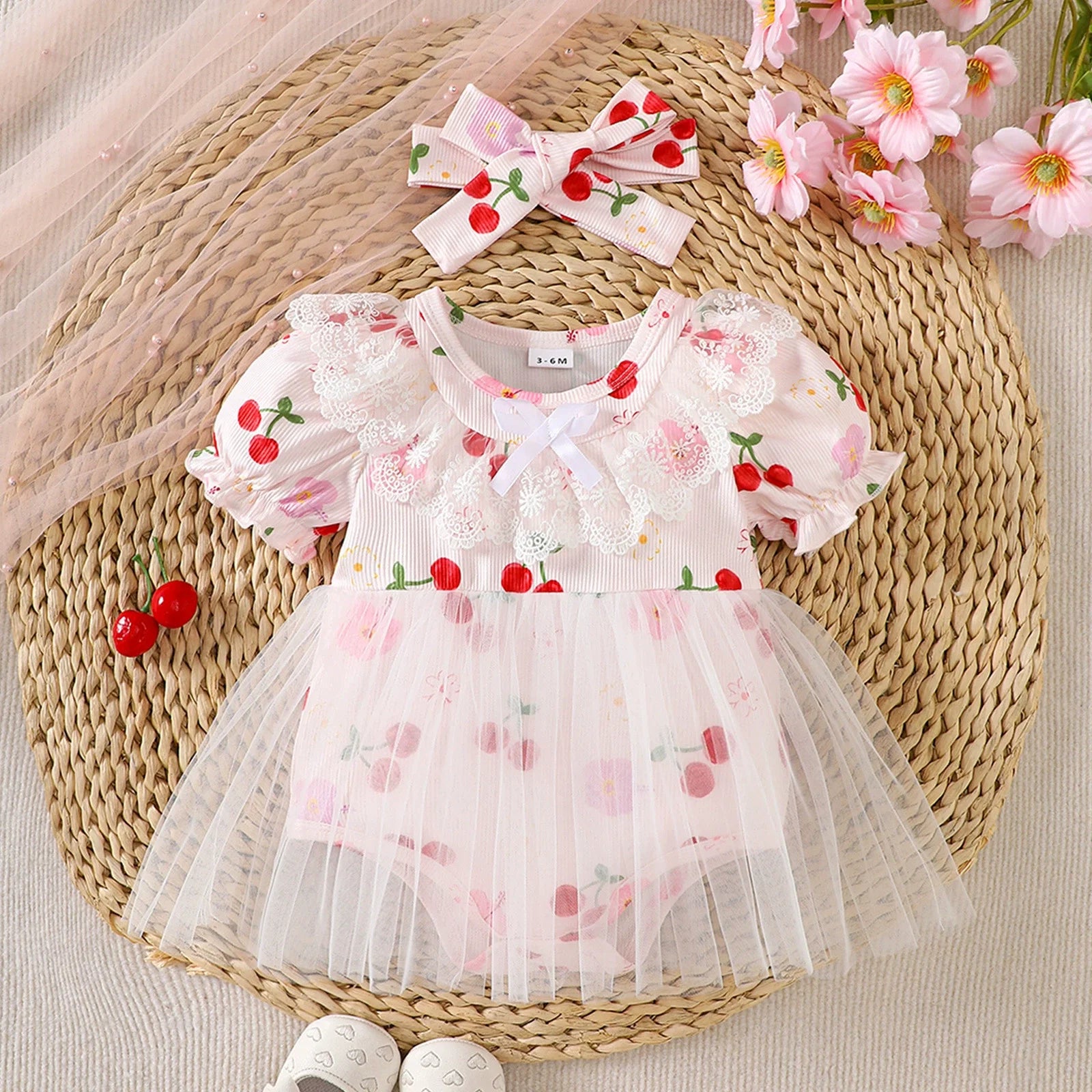 Body Infantil Feminino Cerejinhas