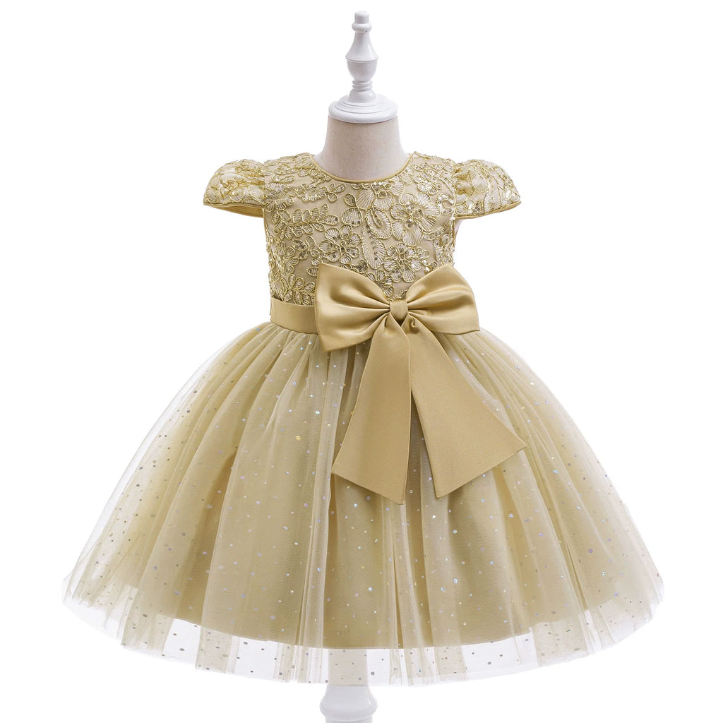 Vestido De Festa Infantil Floral com Lacinho