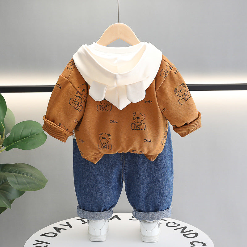 Conjunto Infantil Masculino 3 Peças Ursinho