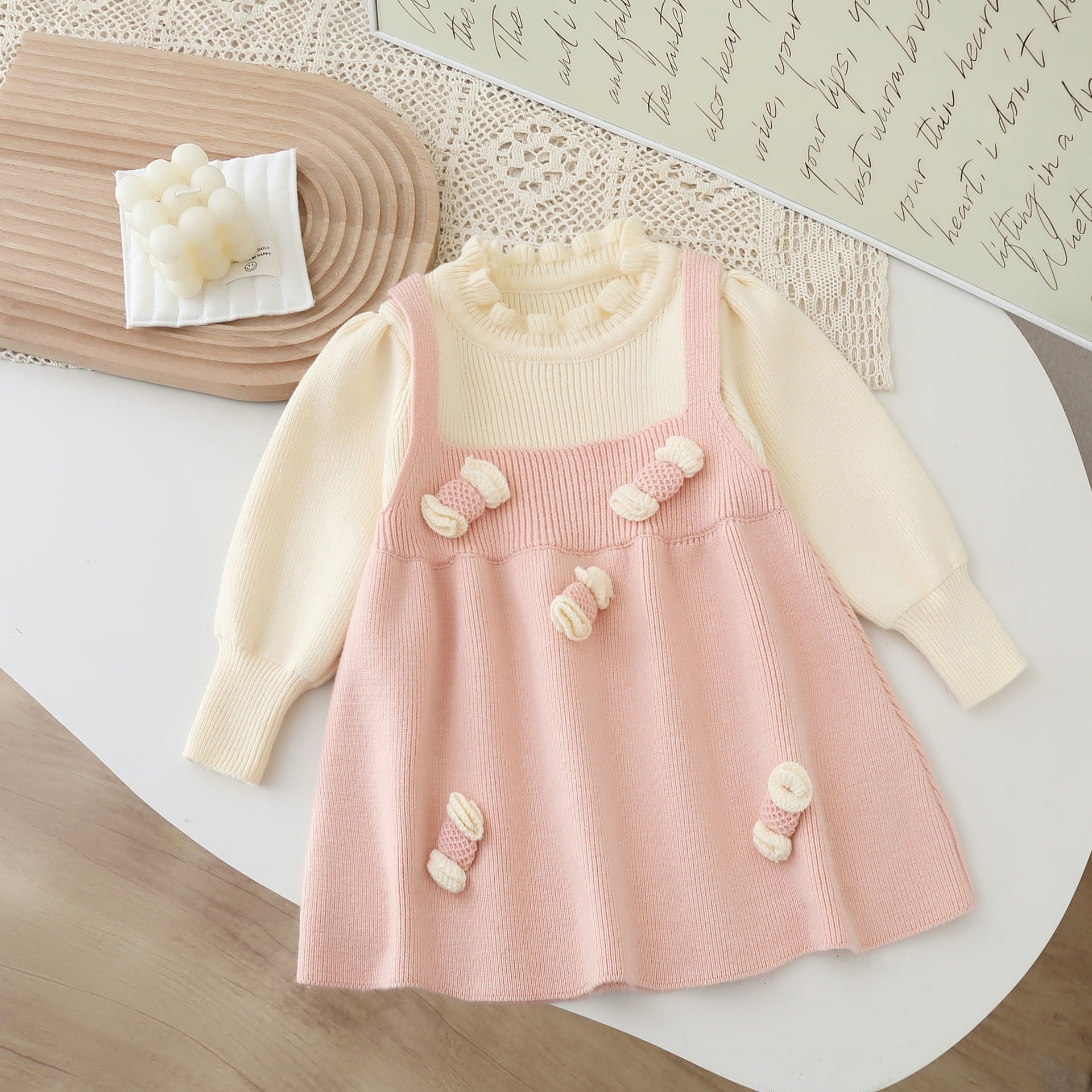 Vestido Infantil de Tricô Balinhas