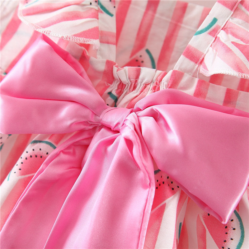 Vestido Infantil Melancia Lacinho