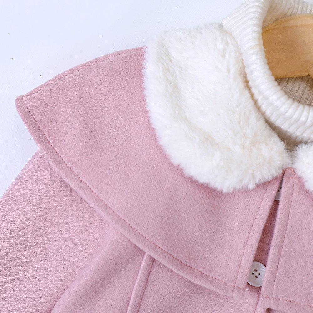 Casaco Infantil Rosa com Plush