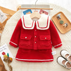 Conjunto Infantil Feminino Vermelho Plush