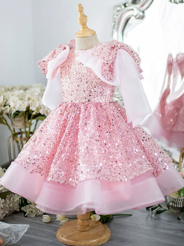 Vestido Infantil de Festa Pedras Brilhantes