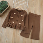 Conjunto Infantil Feminino Tricô Ursinhos