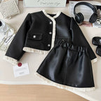 Conjunto Infantil Preto Courino