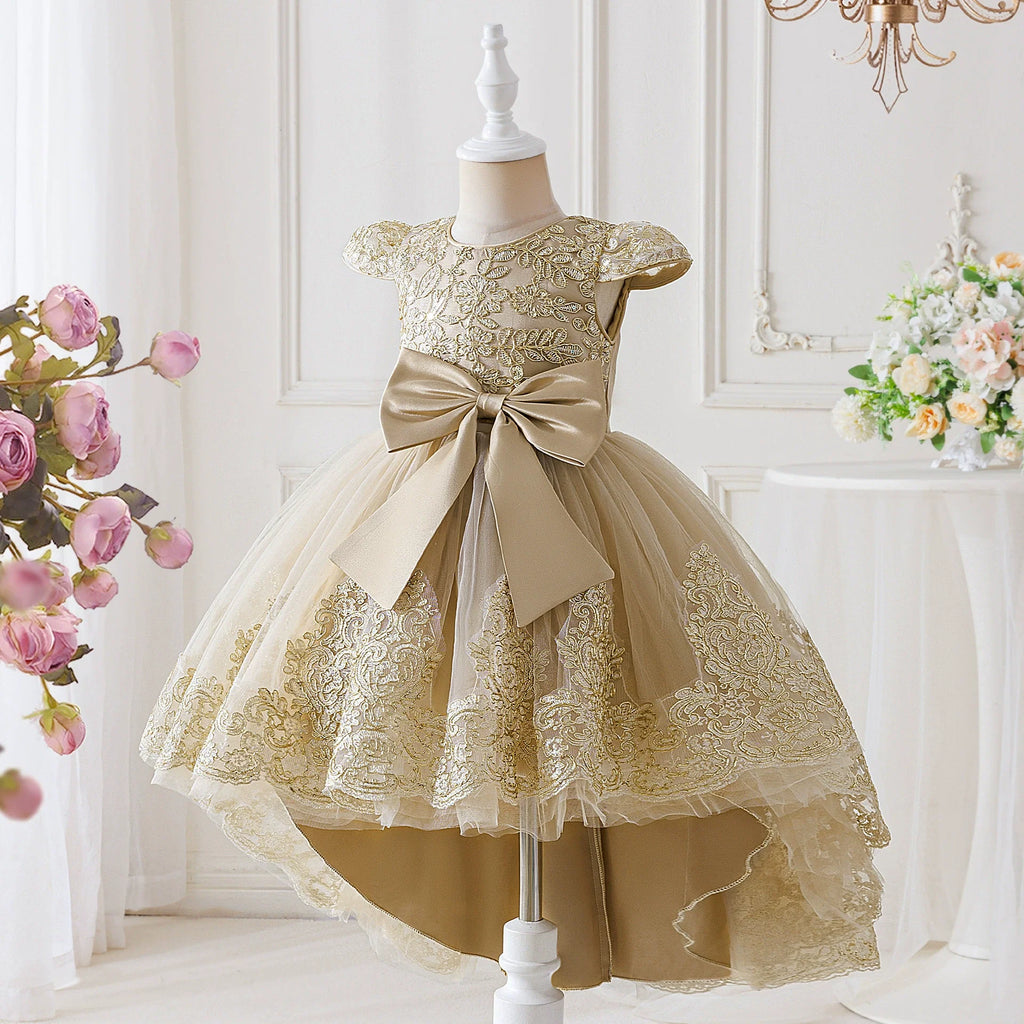 Vestido de Festa Infantil Renda e Laço
