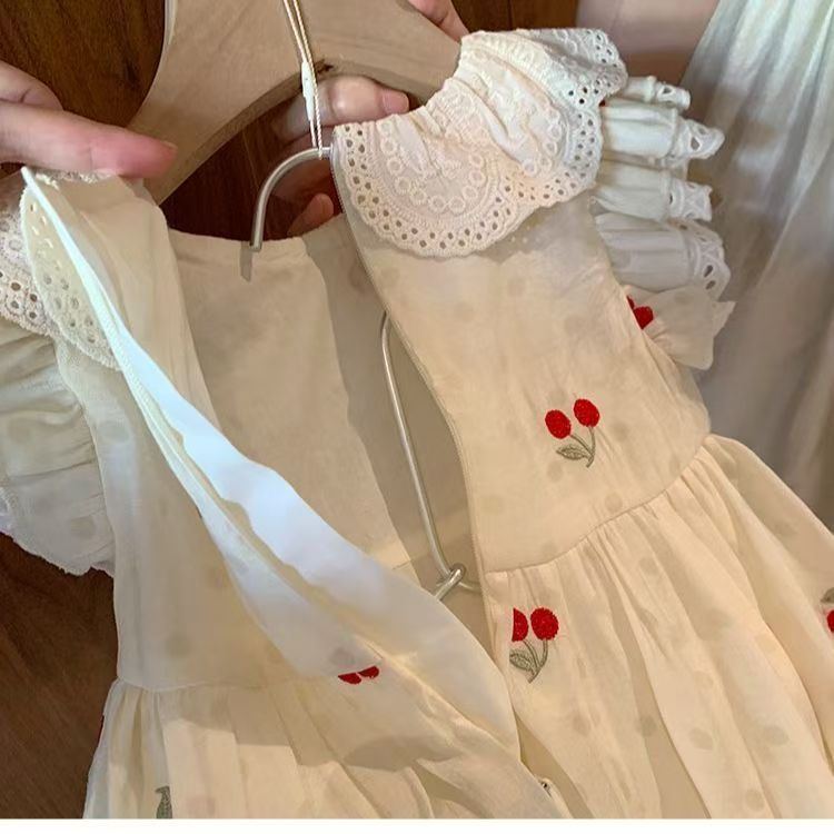 Vestido Infantil Renda Cerejnha