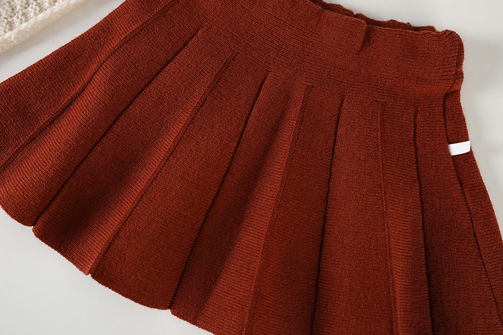 Conjunto de Tricô Feminino Corações Golinha