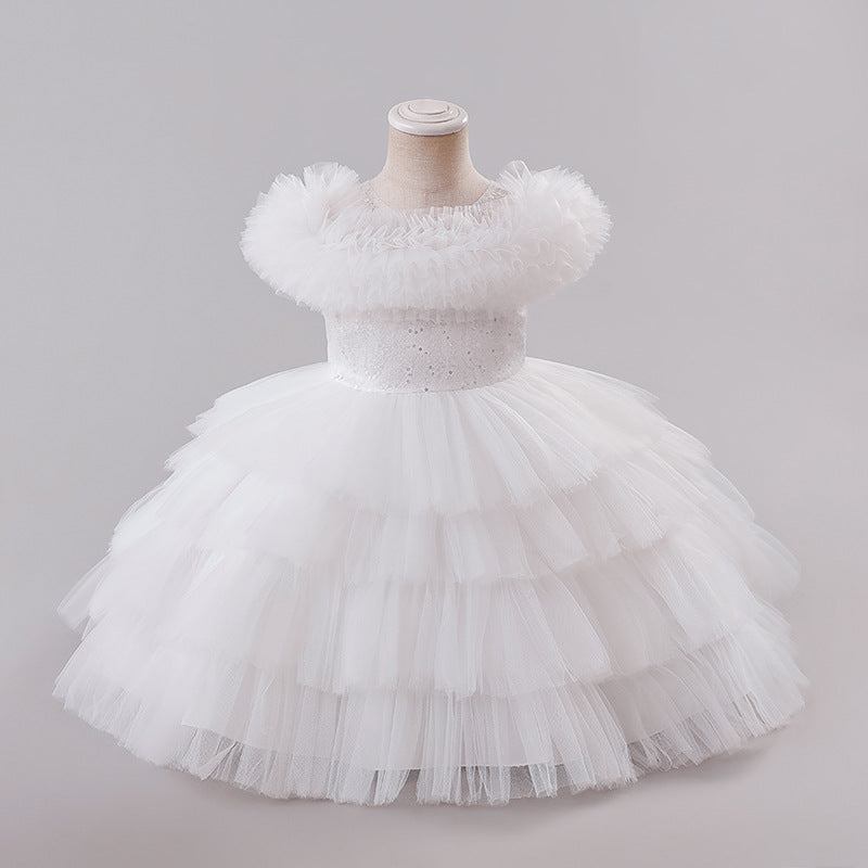 Vestido Infantil Tule Volumoso