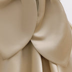 Vestido Infantil De Cetim com Laço