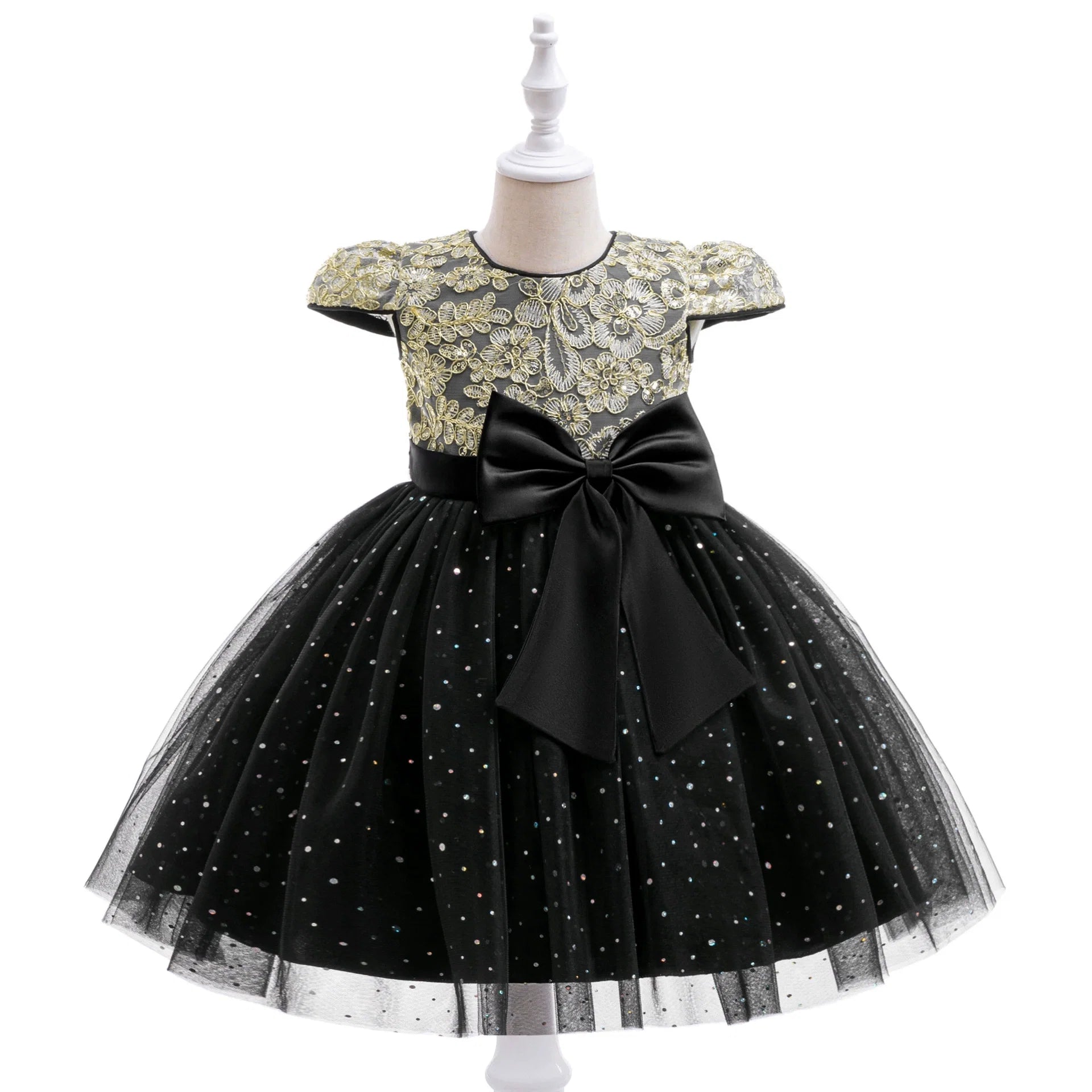 Vestido De Festa Infantil Floral com Lacinho